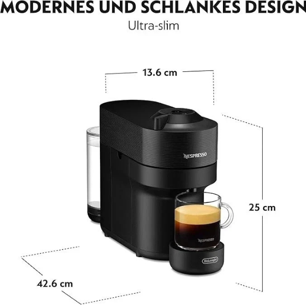 Nespresso Vertuo Pop & Aeroccino 3 Kaffeekapselmaschine inkl. 12 Kapseln