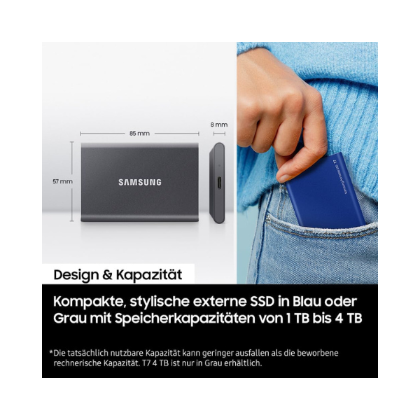 Samsung T7 Portable 4TB externe SSD Festplatte
