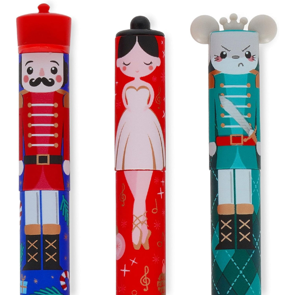 Legami 3er-Set Löschbare Gelstifte Weihnachten – The Nutcracker