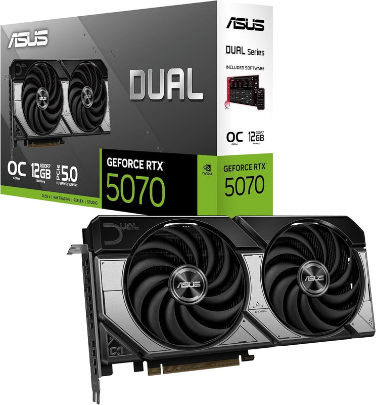 ASUS Dual GeForce RTX 5070 12GB GDDR7 OC Gaming Grafikkarte